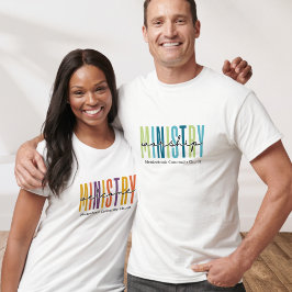 Worship Ministry Neutral Color Custom Church Name T-Shirt