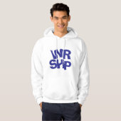 WORSHIP Print White Hoodie (Vorne ganz)