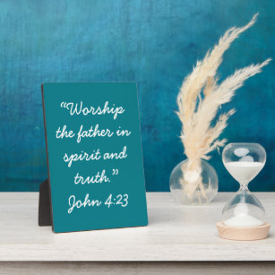 "Worship" Scripture Plaque Fotoplatte