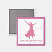 Worship siloutte Platz Magnet (Vorderseite/Rückseite)