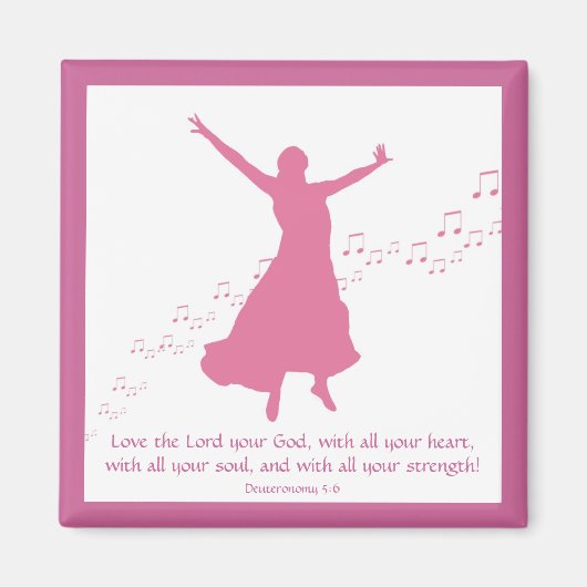 Worship siloutte Platz Magnet (Vorne)