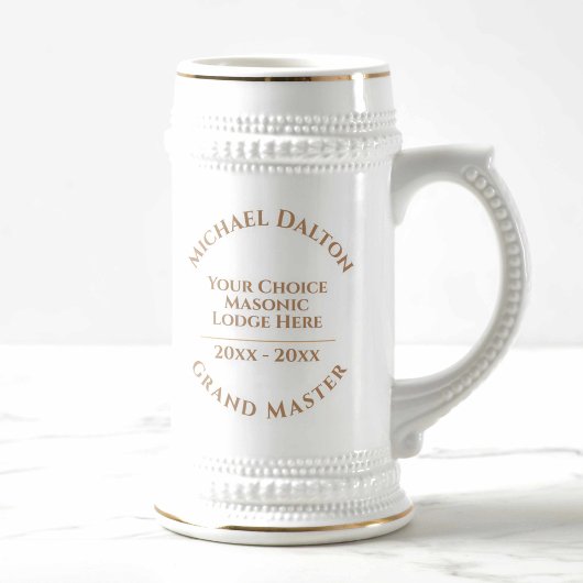 Worshipful Master Masonic Bierglas