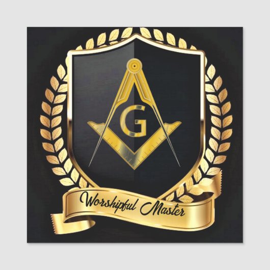 Worshipful Master Namensschild (Vorderseite)