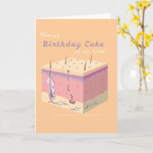 WORST BIRTHDAY CAKE CARD KARTE (Gelbe Blume)
