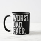 Worst Dad Ever Funny Father's Day Distressed Tasse (Links)