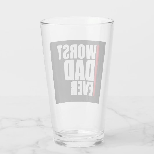 Worst Dad Ever Funny Sarcastic Father's Day Joke Glas (Rückseite)