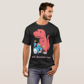 Worst Drummer Ever Funny Dinosaur TRex Drum T-Shirt (Vorne ganz)