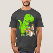 Worst Drummer Ever Funny TRex Dinosaur Drum für T-Shirt (Vorderseite)