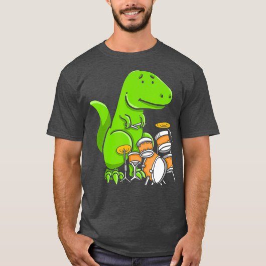 Worst Drummer Ever Funny TRex Dinosaur Drum für T-Shirt (Vorderseite)