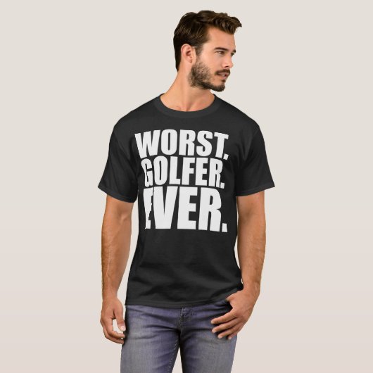 Worst Golfer je Funny Bad Golfer T-Shirt (Vorne ganz)