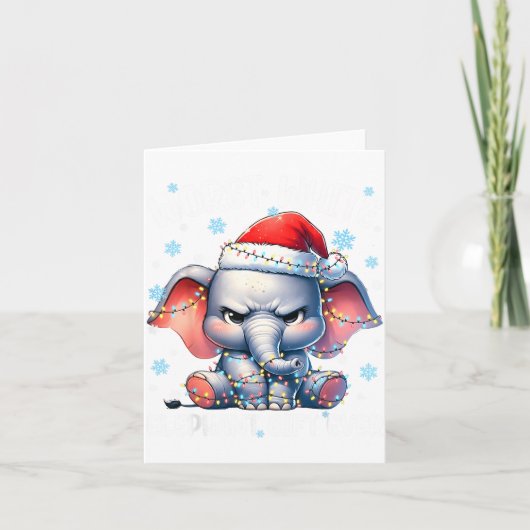 Worst White Elephant Ever Christmas Xmas Under 15  Karte (Vorderseite)
