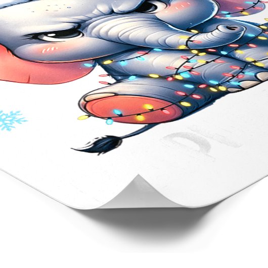 Worst White Elephant Ever Christmas Xmas Under 15  Poster (Ecke)