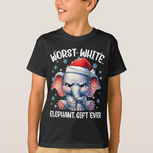Worst White Elephant Ever Christmas Xmas Under 15 T-Shirt (Vorderseite)