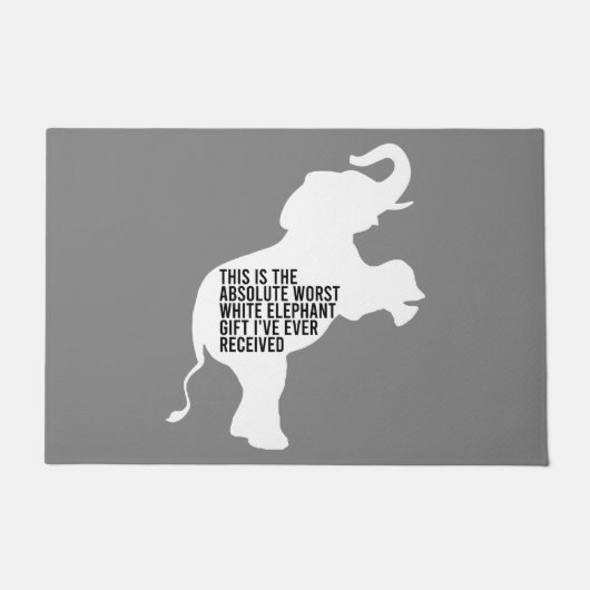 Worst White Elephant Gift Ever Funny Fußmatte (Vorderseite)
