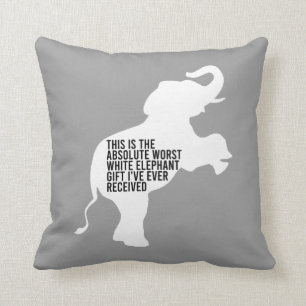 Worst White Elephant Gift Ever Funny Kissen