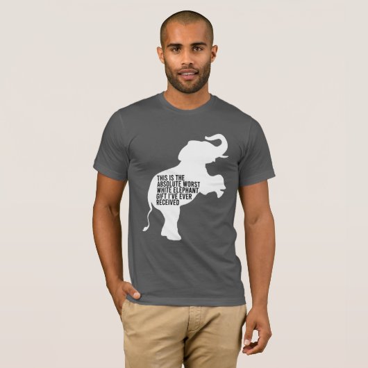 Worst White Elephant Gift Ever Funny T-Shirt (Vorne ganz)