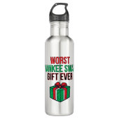 Worst Yankee Swap Gift Ever Edelstahlflasche (Vorderseite)