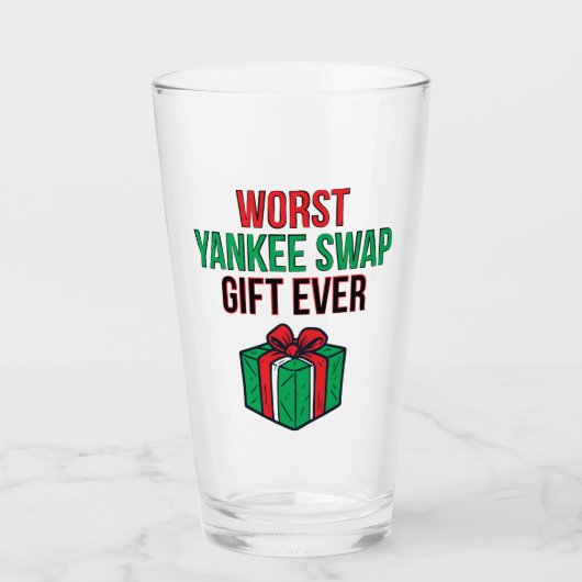Worst Yankee Swap Gift Ever Glas (Vorderseite)