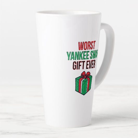 Worst Yankee Swap Gift Ever Milchtasse (Rechte Ecke)