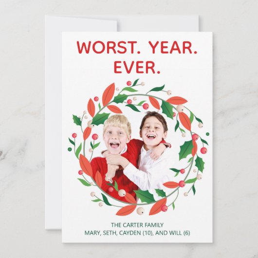 Worst Year Ever Funny Dark Spaß Weihnachten (Vorderseite)