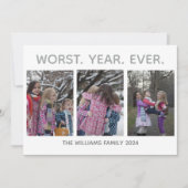 Worst Year Ever Funny Sarcastic Weihnachten Foto (Vorderseite)