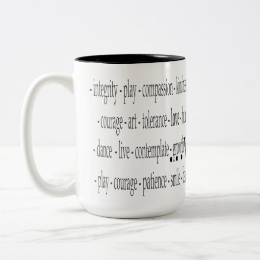 Wort-Angelegenheits-Tasse Zweifarbige Tasse (Links)