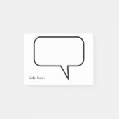 Wort-Ballon-Gewohnheits-Text Post-it Klebezettel (Vorderseite)