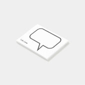 Wort-Ballon-Gewohnheits-Text Post-it Klebezettel (angewinkelt)