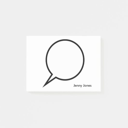 Wort-Ballon-Gewohnheits-Text Post-it Klebezettel (Vorderseite)