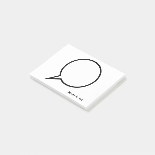 Wort-Ballon-Gewohnheits-Text Post-it Klebezettel (angewinkelt)