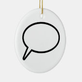 Wort-Ballon Keramikornament (Rechts)