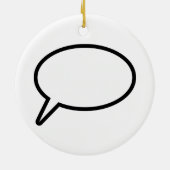 Wort-Ballon Keramikornament (Hinten)