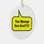 Wort-Ballon Keramikornament (Rechts)