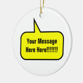 Wort-Ballon Keramikornament (Links)