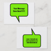 Wort-Ballon Visitenkarte (Vorne/Hinten)