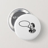 Wort-Blasen-Schwarzes jGibney Friedrich Nietzsche Button (Vorne & Hinten)