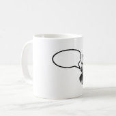 Wort-Blasen-Schwarzes jGibney Friedrich Nietzsche Kaffeetasse (Vorderseite Links)