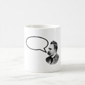 Wort-Blasen-Schwarzes jGibney Friedrich Nietzsche Kaffeetasse (Mittel)