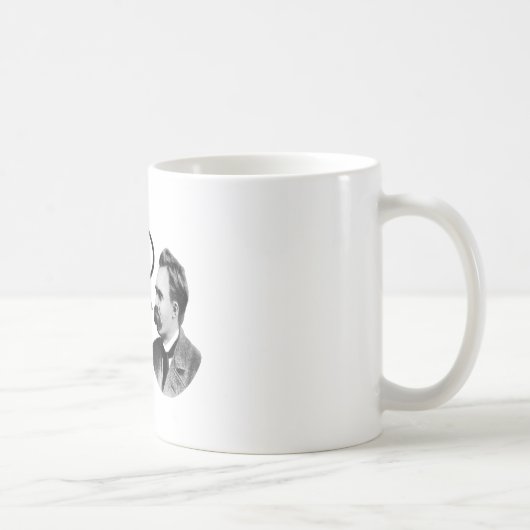 Wort-Blasen-Schwarzes jGibney Friedrich Nietzsche Kaffeetasse (Rechts)