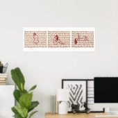 Wort-Buntglas Poster (Heimbüro)