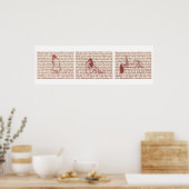 Wort-Buntglas Poster (Küche)