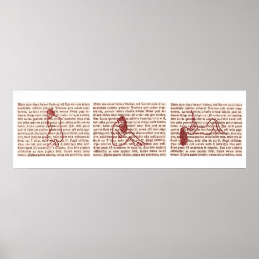 Wort-Buntglas Poster (Vorne)