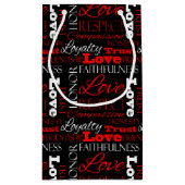 Wort-Collage Fotovalentines Tagespersonalisiert Kleine Geschenktüte (Rückseite)