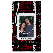 Wort-Collage Fotovalentines Tagespersonalisiert Kleine Geschenktüte (Vorderseite)