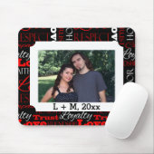 Wort-Collage Fotovalentines Tagespersonalisiert Mousepad (Mit Mouse)