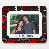 Wort-Collage Fotovalentines Tagespersonalisiert Mousepad (Vorne)