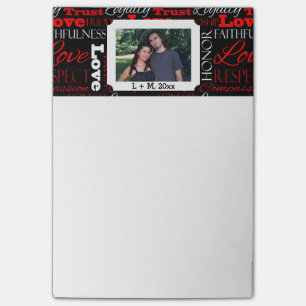 Wort-Collage Fotovalentines Tagespersonalisiert Post-it Klebezettel