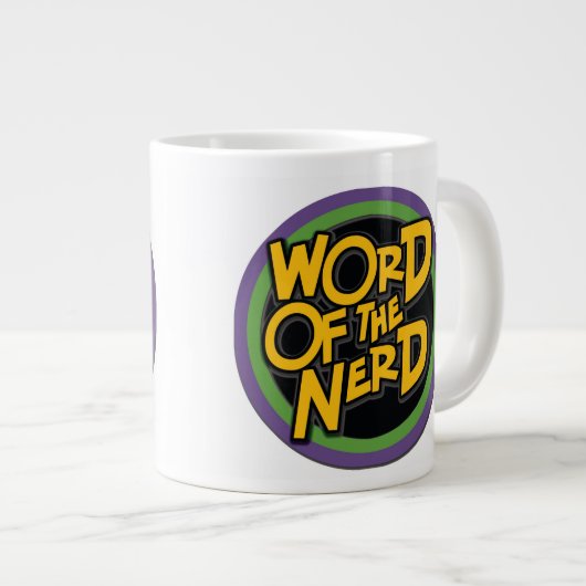 Wort der Tunnel-bohrwagenTasse des Nerd-20oz Jumbo-Tasse (Vorderseite Rechts)