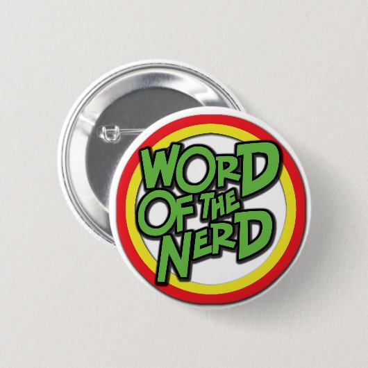 Wort des Nerd-Knopfes Button (Vorne & Hinten)