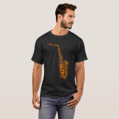 Wort des Saxophone Jazz T-Shirt (Vorne ganz)